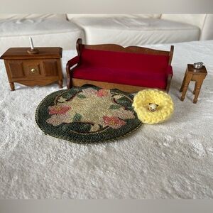 Vintage Dollhouse Living Room Set